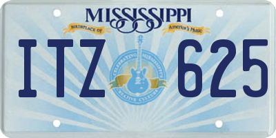 MS license plate ITZ625