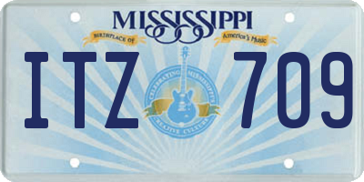 MS license plate ITZ709