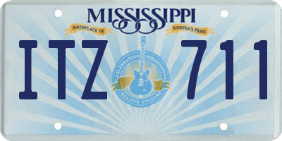 MS license plate ITZ711