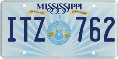 MS license plate ITZ762