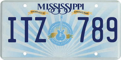 MS license plate ITZ789