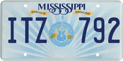 MS license plate ITZ792