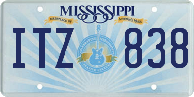 MS license plate ITZ838