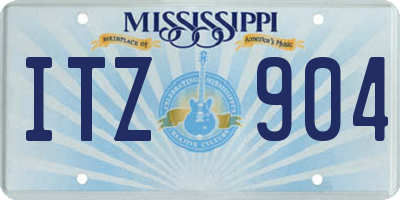 MS license plate ITZ904