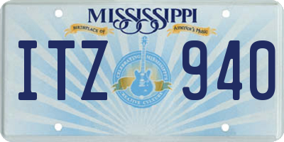 MS license plate ITZ940