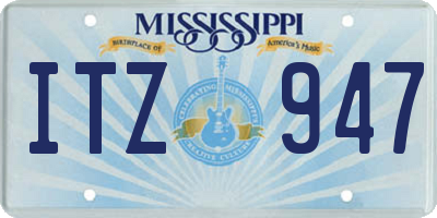 MS license plate ITZ947