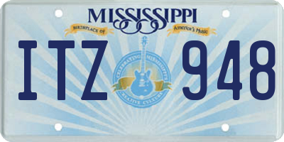 MS license plate ITZ948