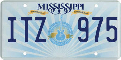 MS license plate ITZ975