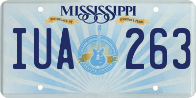 MS license plate IUA263