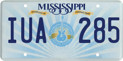 MS license plate IUA285