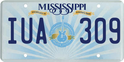 MS license plate IUA309
