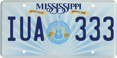 MS license plate IUA333