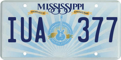 MS license plate IUA377