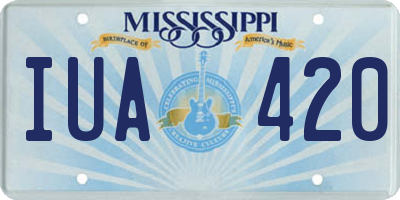 MS license plate IUA420