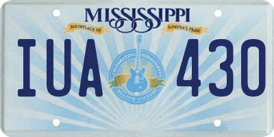 MS license plate IUA430