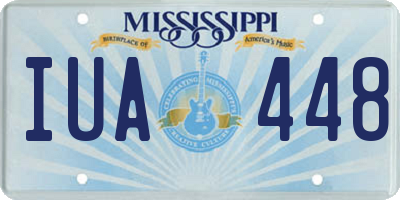 MS license plate IUA448