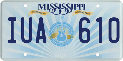 MS license plate IUA610