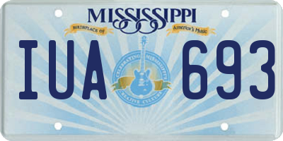 MS license plate IUA693