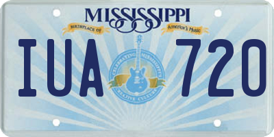 MS license plate IUA720