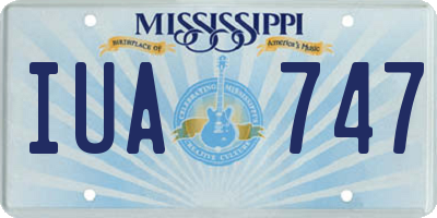 MS license plate IUA747