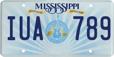 MS license plate IUA789