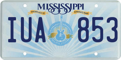 MS license plate IUA853