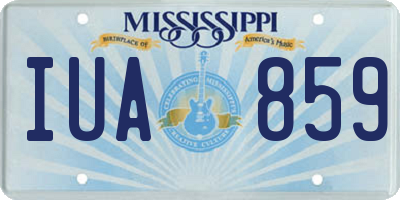 MS license plate IUA859