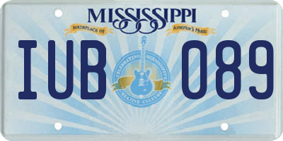 MS license plate IUB089