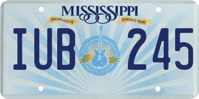 MS license plate IUB245