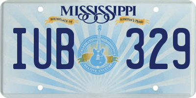 MS license plate IUB329
