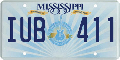 MS license plate IUB411