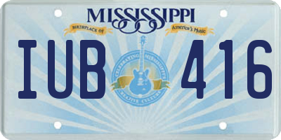MS license plate IUB416