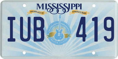 MS license plate IUB419