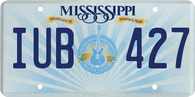 MS license plate IUB427