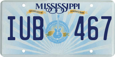 MS license plate IUB467
