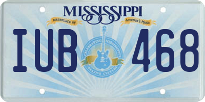 MS license plate IUB468
