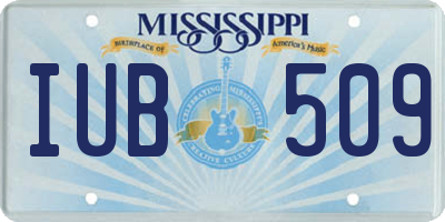 MS license plate IUB509