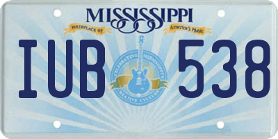 MS license plate IUB538
