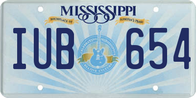 MS license plate IUB654