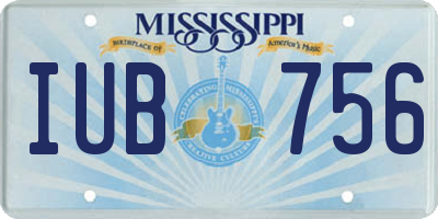 MS license plate IUB756