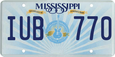 MS license plate IUB770