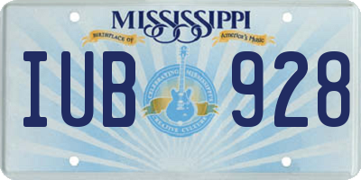 MS license plate IUB928