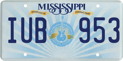 MS license plate IUB953