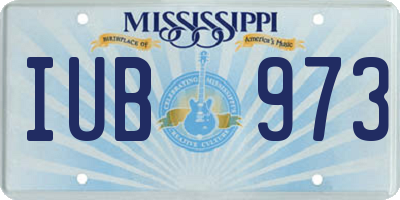 MS license plate IUB973