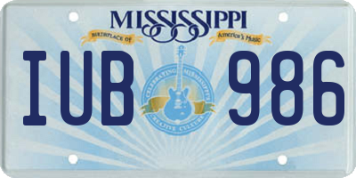MS license plate IUB986