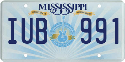 MS license plate IUB991