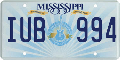 MS license plate IUB994