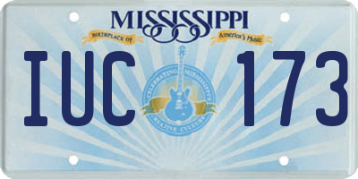 MS license plate IUC173