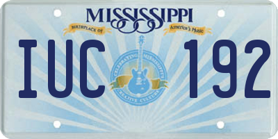 MS license plate IUC192