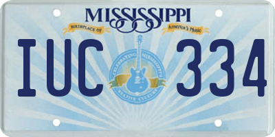 MS license plate IUC334